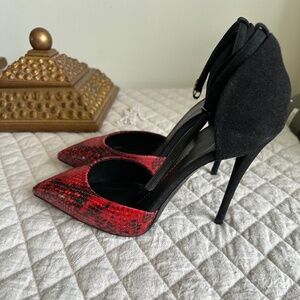 Giuseppe Zanetti snake high heel d'Orsay Pump